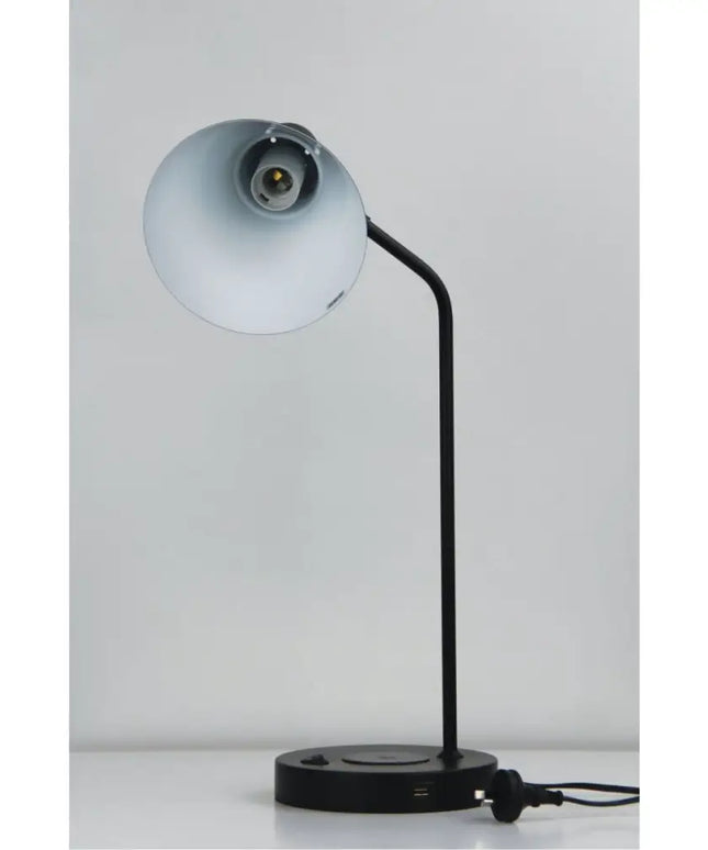 Oriel Targa Desk Lamp - USB & Wireless Charging, Adjustable Shade - Home & Garden > Lighting > Table Lamps - Oriel Lighting