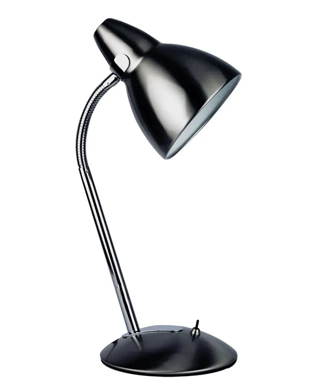 Oriel Trax Gooseneck Desk Lamp - Classic Metal Task Light - Brushed Chrome - Home & Garden > Lighting > Table Lamps