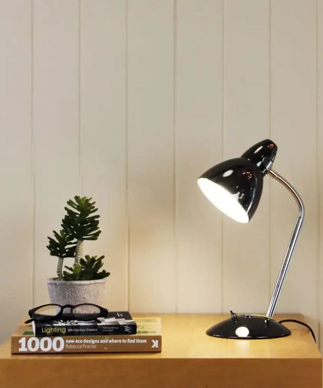Oriel Trax Gooseneck Desk Lamp - Classic Metal Task Light - Home & Garden > Lighting > Table Lamps - Oriel Lighting