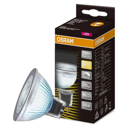 Osram MR16 LED 12V 7.5W 3000K Warm White Dimmable Globe