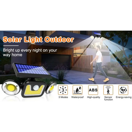 Outdoor Solar Lights with 3 Adjustable Head for Porch Garden Patio Dropli, Home & Garden > Garden Lights, outdoor-solar-lights-with-3-adjustable-head-for-porch-garden-patio
