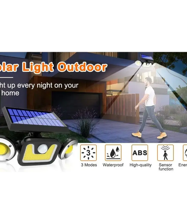 Outdoor Solar Lights with 3 Adjustable Head for Porch Garden Patio Dropli, Home & Garden > Garden Lights, outdoor-solar-lights-with-3-adjustable-head-for-porch-garden-patio