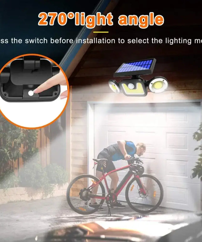 Outdoor Solar Lights with 3 Adjustable Head for Porch Garden Patio Dropli, Home & Garden > Garden Lights, outdoor-solar-lights-with-3-adjustable-head-for-porch-garden-patio