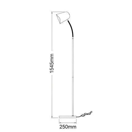 PASTEL Interior Powder Coated Iron Floor Lamp Grey - PASTEL25FL-Floor Lamps-CLA Lighting