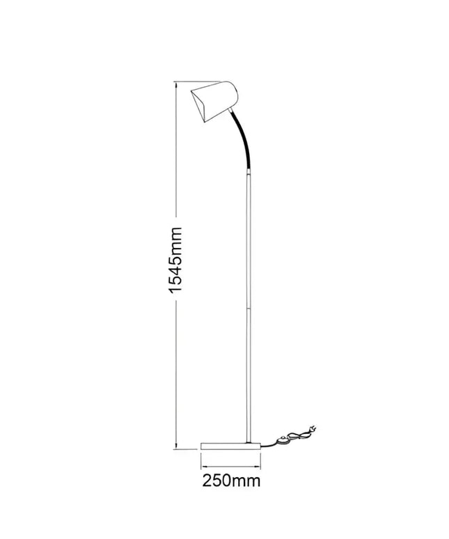 PASTEL Interior Powder Coated Iron Floor Lamp White - PASTEL22FL-Floor Lamps-CLA Lighting
