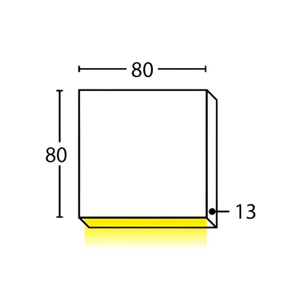 PDL 12V LED Exterior Surface Mounted Square Pillar Wall Light 3W 3000K 316 Stainless Steel IP65 - PDL1SQSS-Exterior Wall Lights-CLA Lighting