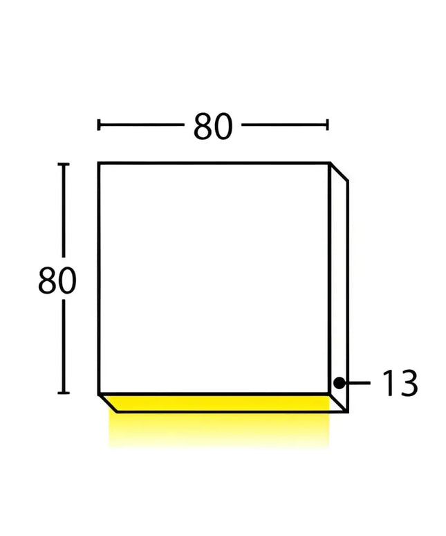 PDL 12V LED Exterior Surface Mounted Square Pillar Wall Light 3W 3000K Bronze IP65 - PDL1SQBRZ-Exterior Wall Lights-CLA Lighting