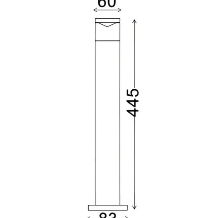 PHARE 12V MR16 Exterior Bollard Light Black IP54 - PHARE03M-Bollard Lights-CLA Lighting