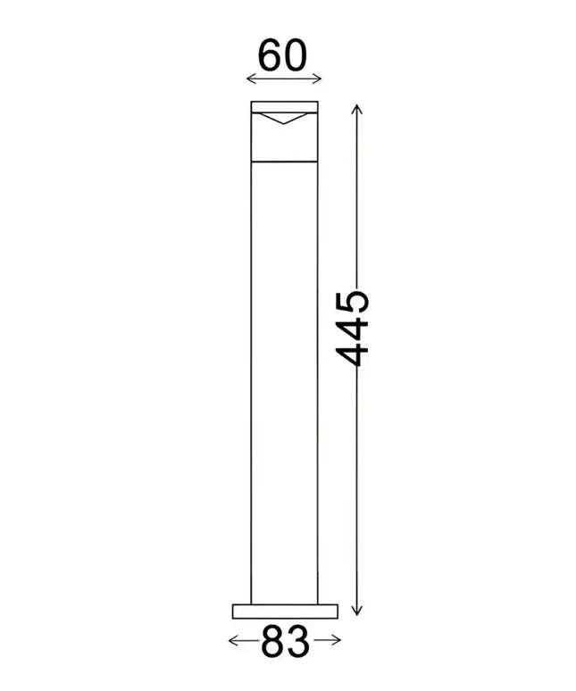 PHARE 12V MR16 Exterior Bollard Light Black IP54 - PHARE03M-Bollard Lights-CLA Lighting