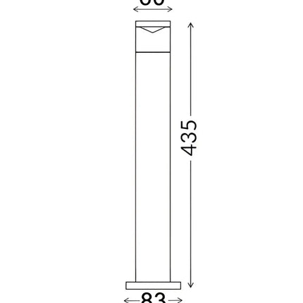 PHARE 240V GU10 Exterior Bollard Light 316 Stainless Steel IP54 - PHARE05G-Bollard Lights-CLA Lighting