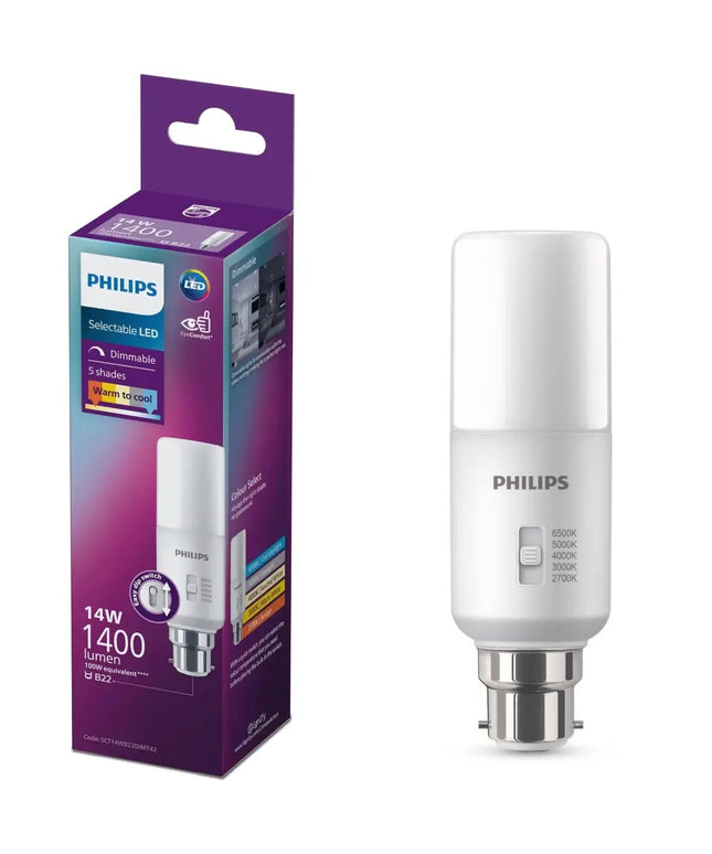 Philips Stick 14W 1400lm B22 5CCT Dimmable LED Globe - Home & Garden > Lighting > Light Bulbs
