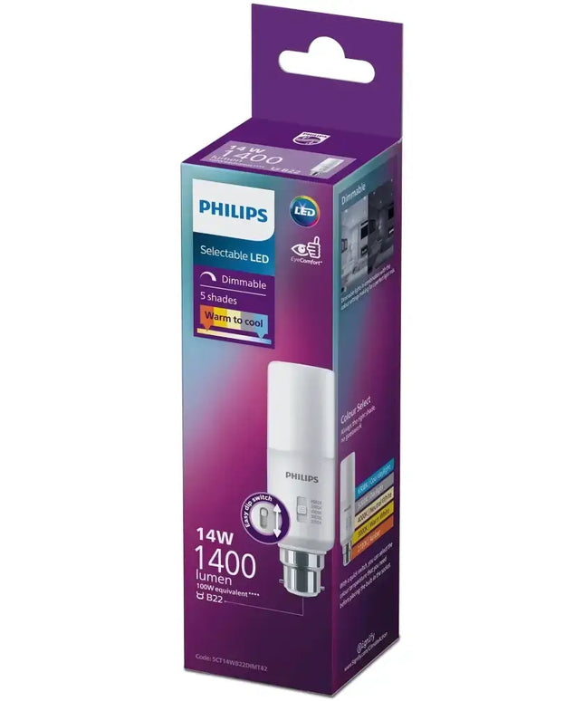 Philips Stick 14W 1400lm B22 5CCT Dimmable LED Globe - Home & Garden > Lighting > Light Bulbs