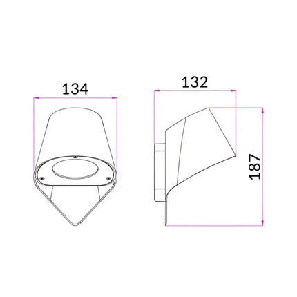 PIL Exterior Surface Mounted Wall Light White IP44 - PIL02-Exterior Wall Lights-CLA Lighting