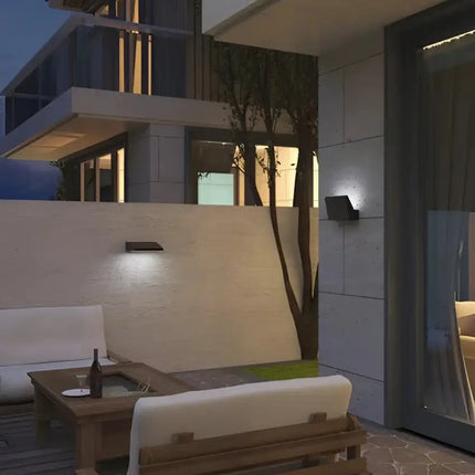 PLANA Exterior LED Adjustable Wall Light Dark Grey 13W 3000K IP65 - PLANA01-Exterior Wall Lights-CLA Lighting