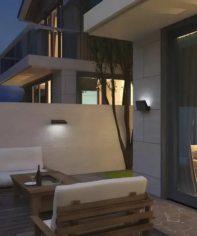 PLANA Exterior LED Adjustable Wall Light White 13W 3000K IP65 - PLANA02-Exterior Wall Lights-CLA Lighting