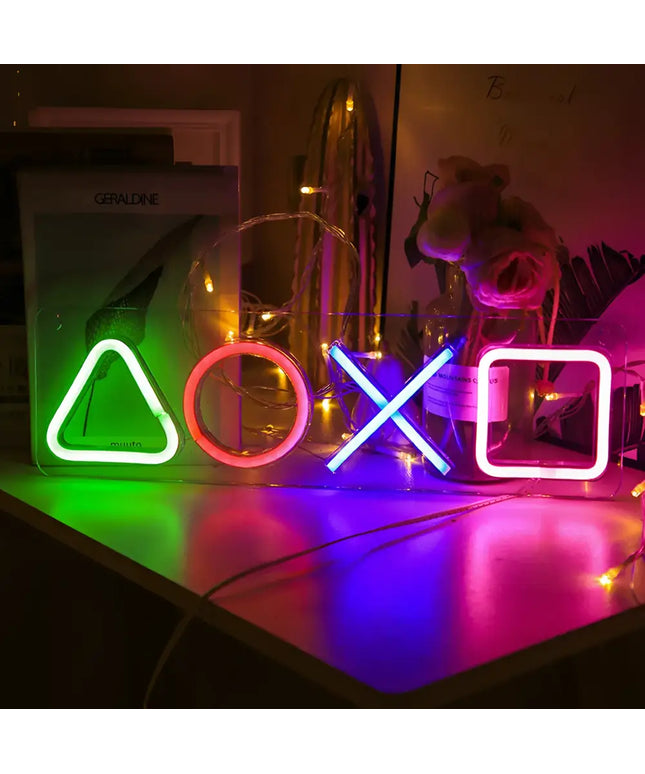 Custom Neon PS4 Game Icon Light LED Wall Sign for Room Decor