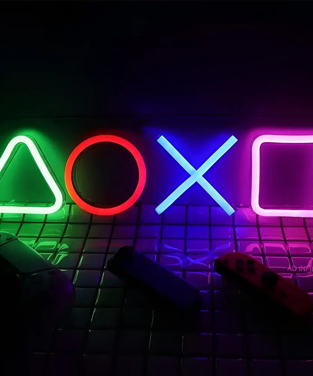 Custom Neon PS4 Game Icon Light LED Wall Sign for Room Decor