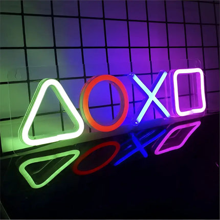 Custom Neon PS4 Game Icon Light LED Wall Sign for Room Decor