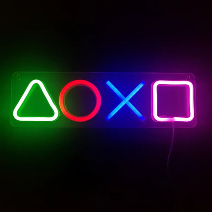 Custom Neon PS4 Game Icon Light LED Wall Sign for Room Decor