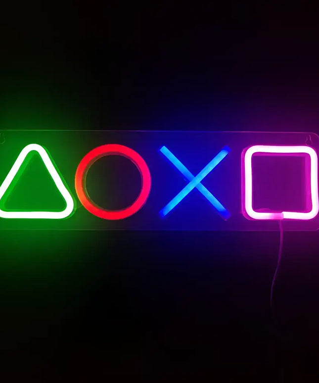 Custom Neon PS4 Game Icon Light LED Wall Sign for Room Decor