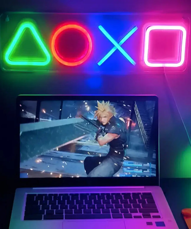 Custom Neon PS4 Game Icon Light LED Wall Sign for Room Decor