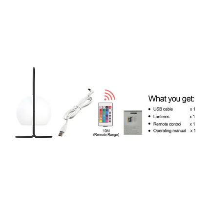 Portable LED ball Decorative Light, AC Charging, 16 RGB Color Changing 26CM Dropli, Decorative Light, a0529034