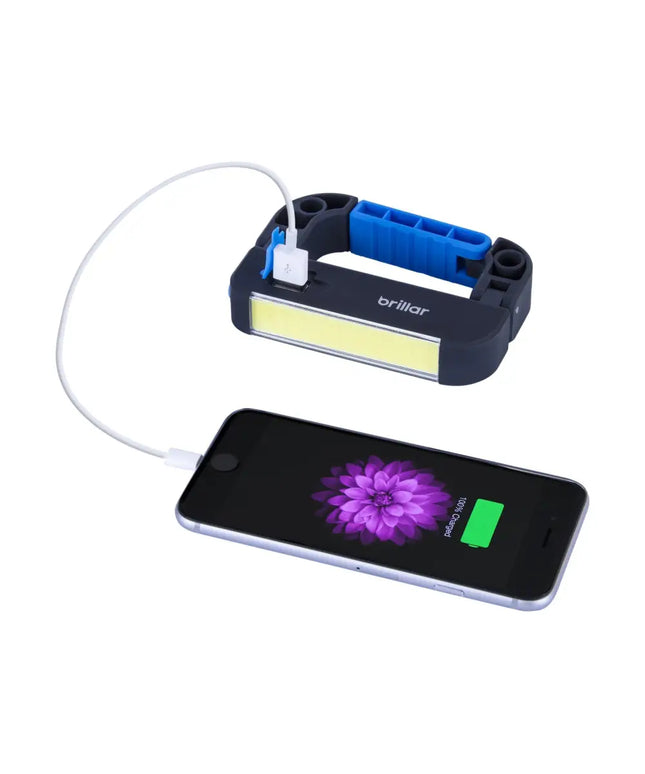 Powerbank Carabiner Torch with Phone charger - Black--Brillar