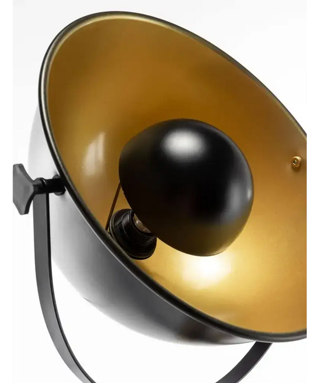 Premium Tripod Spotlight Lamp Nautical Designer Extendable Light - Matte Black - Home & Garden > Lighting