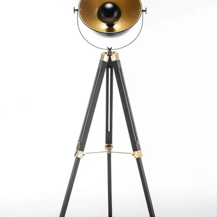 Premium Tripod Spotlight Lamp Nautical Designer Extendable Light - Matte Black - Home & Garden > Lighting