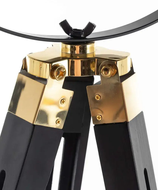 Premium Tripod Spotlight Lamp Nautical Designer Extendable Light - Matte Black - Home & Garden > Lighting