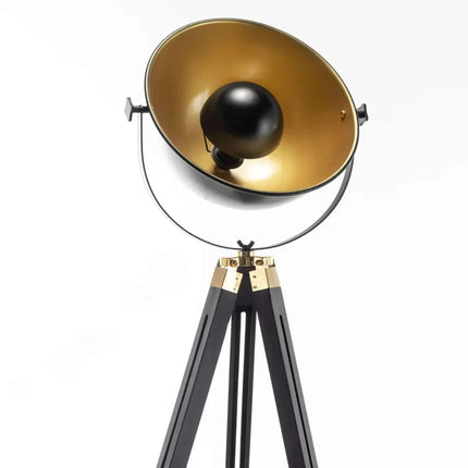 Premium Tripod Spotlight Lamp Nautical Designer Extendable Light - Matte Black - Home & Garden > Lighting