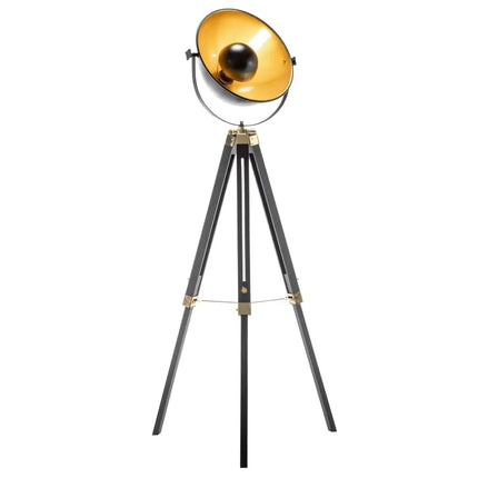 Premium Tripod Spotlight Lamp Nautical Designer Extendable Light - Matte Black - Home & Garden > Lighting