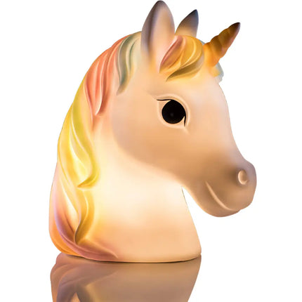 Pretty Unicorn Table Lamp glowing softly in a child’s bedroom