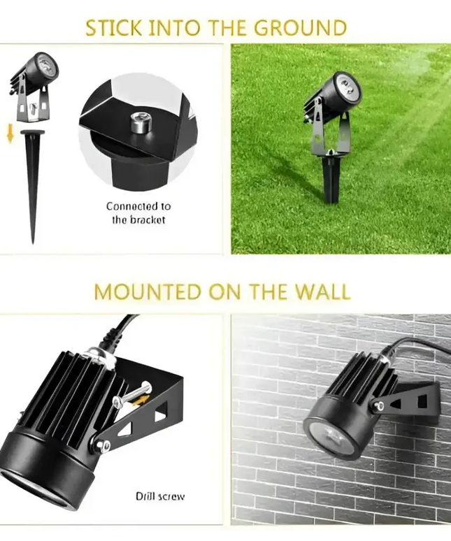 Professional Grade DIY RGB 4 Piece Solar Garden Spike 4 in 1 Kit Green Earth Lighting Australia, Garden, monetrgb