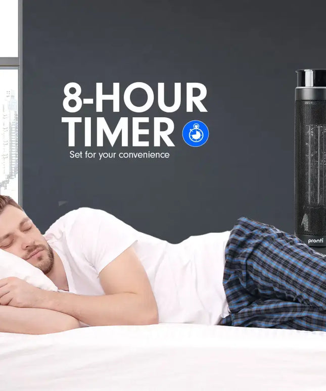 Pronti Electric Tower Heater 2000W Ceramic Portable Remote - Black - Appliances > Heaters