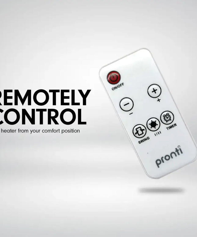 Pronti Electric Tower Heater 2000W Remote Portable - Black - Appliances > Heaters