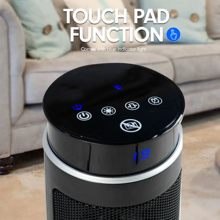 Pronti Electric Tower Heater 2000W Remote Portable - Black - Appliances > Heaters