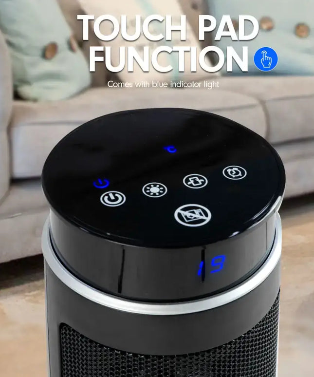Pronti Electric Tower Heater 2000W Remote Portable - Black - Appliances > Heaters
