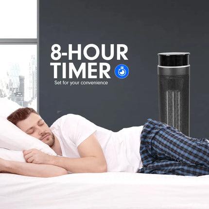 Pronti Electric Tower Heater 2000W Remote Portable - Black - Appliances > Heaters