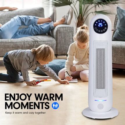 Pronti Electric Tower Heater 2200W Remote Control - White - Appliances > Heaters