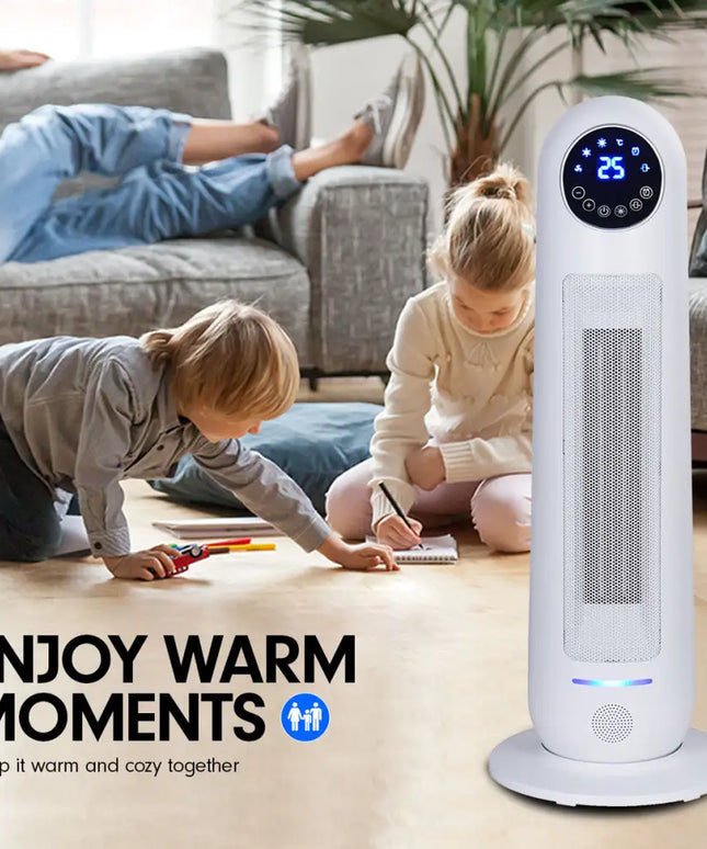 Pronti Electric Tower Heater 2200W Remote Control - White - Appliances > Heaters
