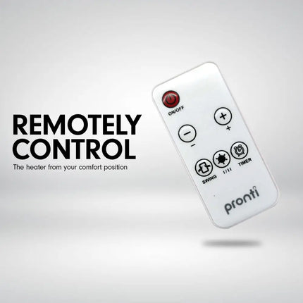 Pronti Electric Tower Heater 2200W Remote Control - White - Appliances > Heaters