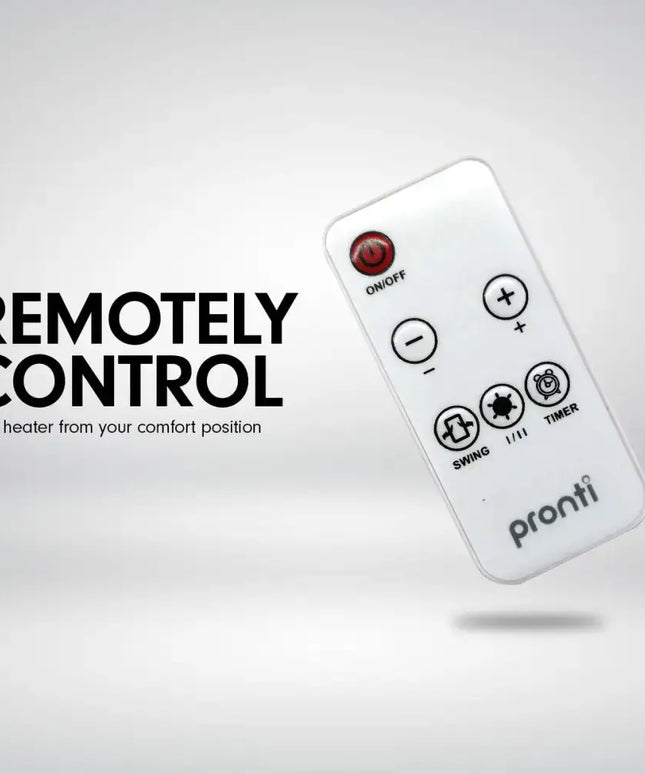 Pronti Electric Tower Heater 2200W Remote Control - White - Appliances > Heaters