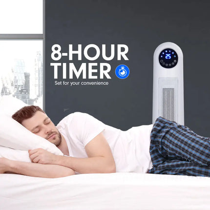 Pronti Electric Tower Heater 2200W Remote Control - White - Appliances > Heaters