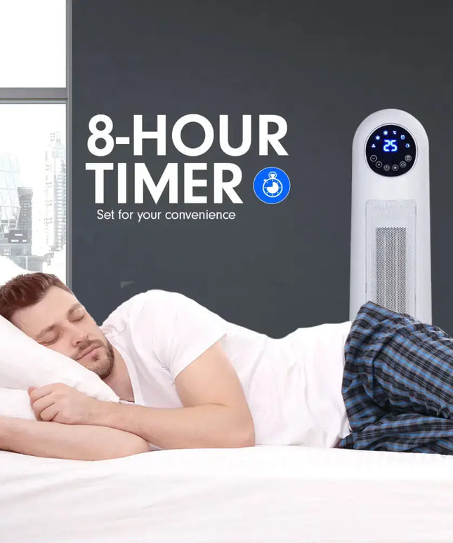 Pronti Electric Tower Heater 2200W Remote Control - White - Appliances > Heaters