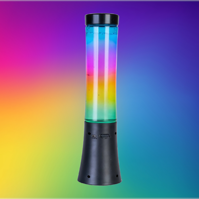 MDI Rainbow Glitter Vortex Speaker | Bluetooth LED Water Speaker