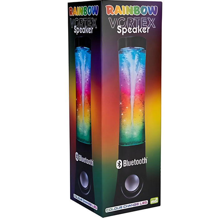 MDI Rainbow Glitter Vortex Speaker | Bluetooth LED Water Speaker