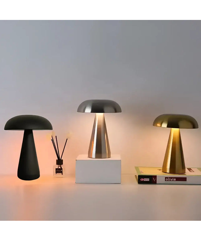 Rechargeable LED Touch Sensor Dimming Mushroom Table Night Light