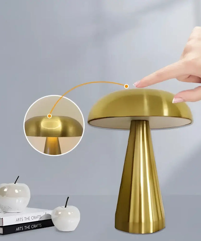 Rechargeable LED Touch Sensor Dimming Mushroom Table Night Light