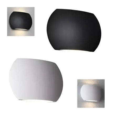 REMO 10W LED Curved Up/Down Wall Light-Exterior Wall Light-Qzao